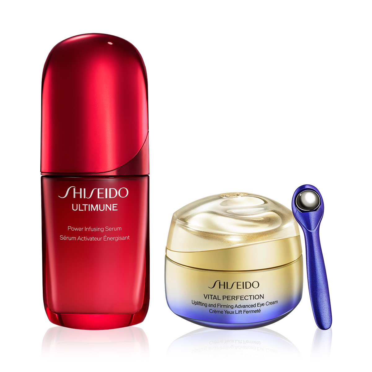SHISEIDO - VITAL PERFECTION & ULTIMUNE RADIANT SKIN DUO - Retinol İçeren Sıkılaştırıcı Göz Kremi & Yaşlanmayı Yavaşlatan Serum (50ml) Seti